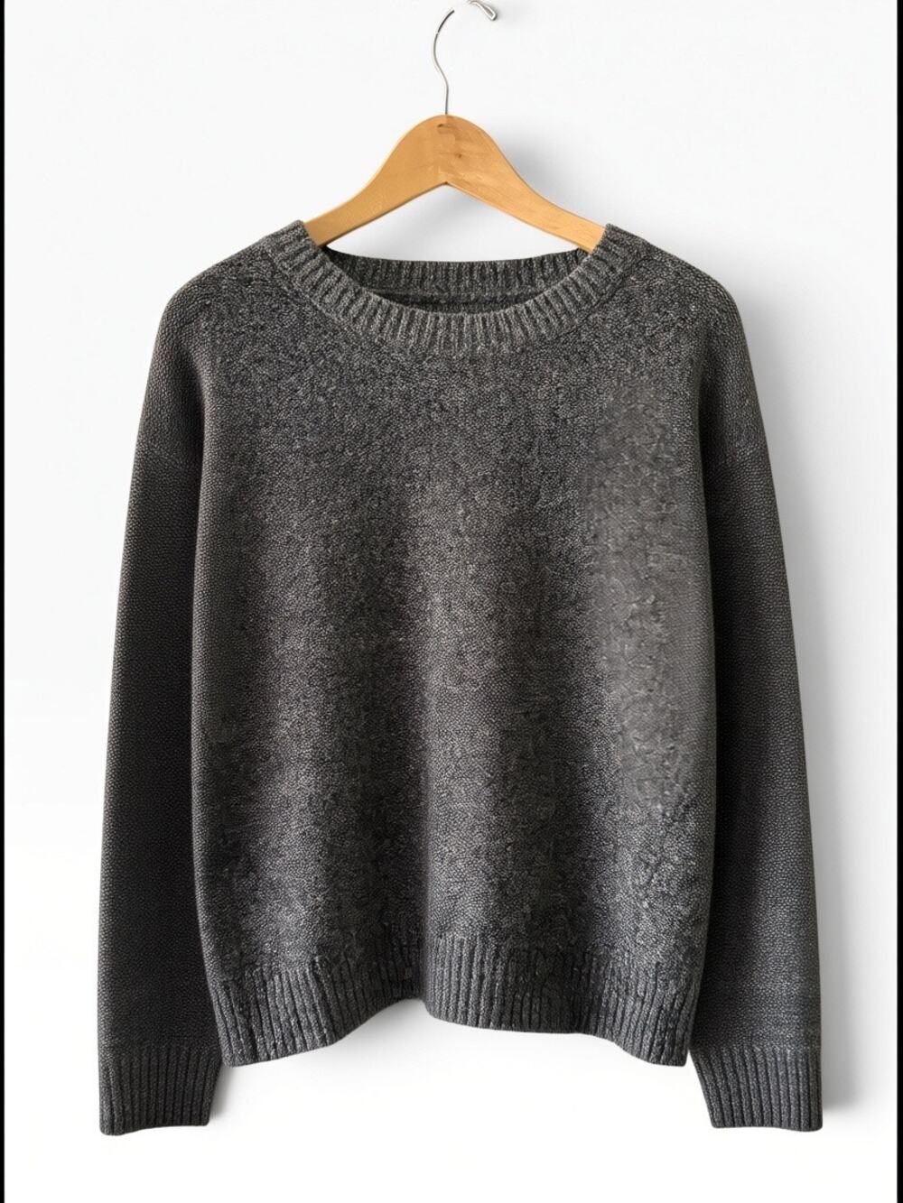 Vince Charcoal Gray Wool Blend Crewneck Sweater Size Medium